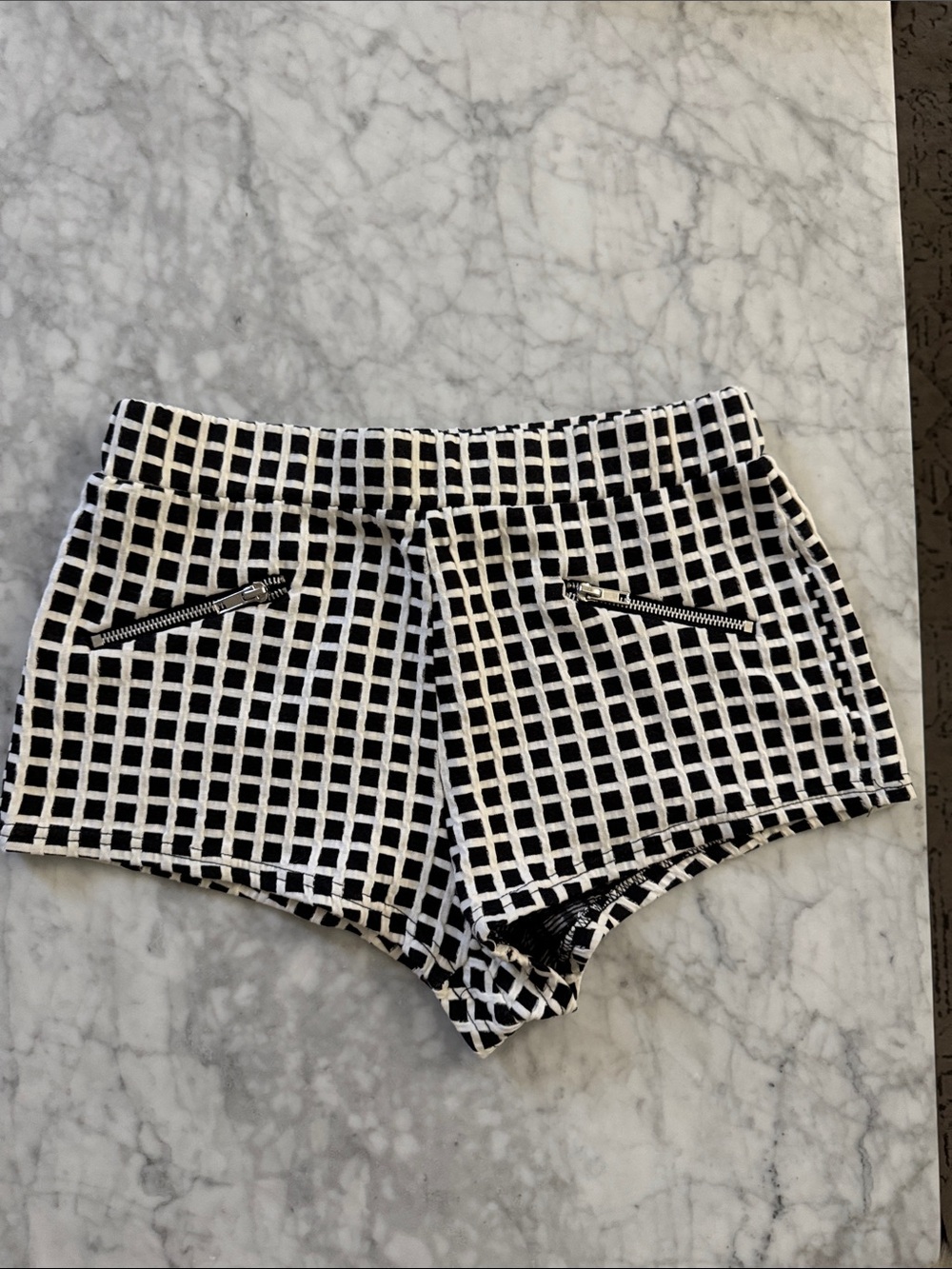 Sparkle and Fade Urban Outfitters Black and White Grid Women’s Shorts small